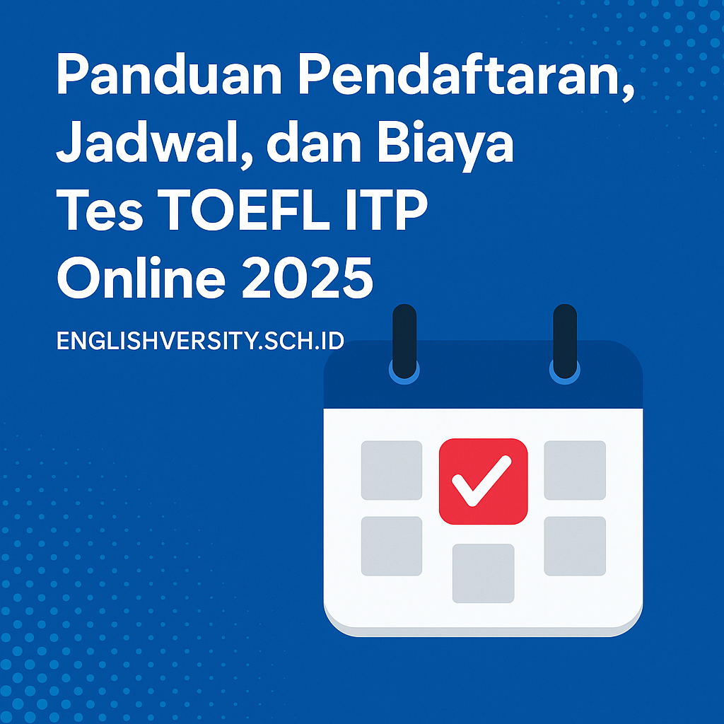 Panduan Pendaftaran, Jadwal, dan Biaya Tes TOEFL ITP Online 2025