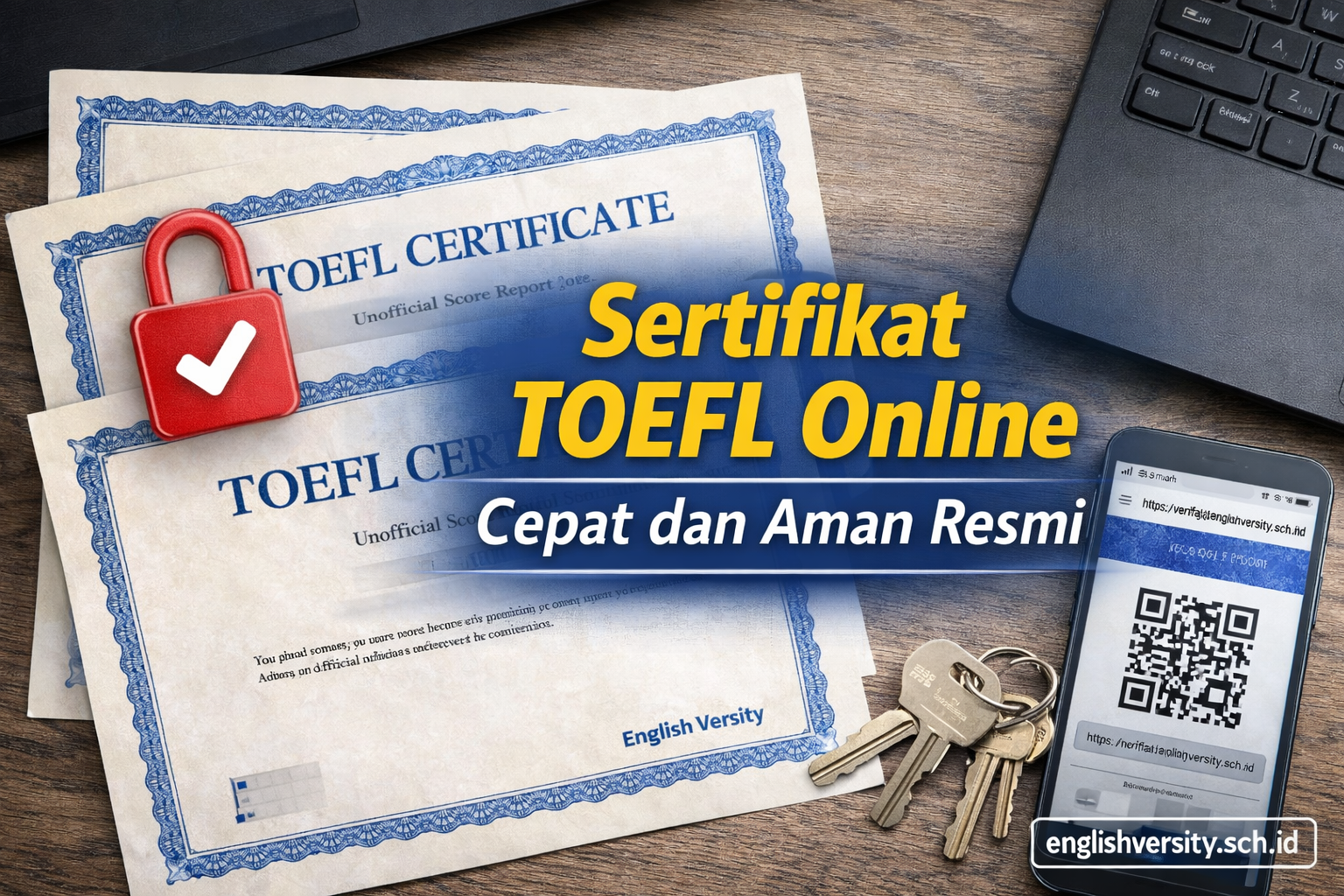 Sertifikat TOEFL Online Cepat dan Aman Resmi