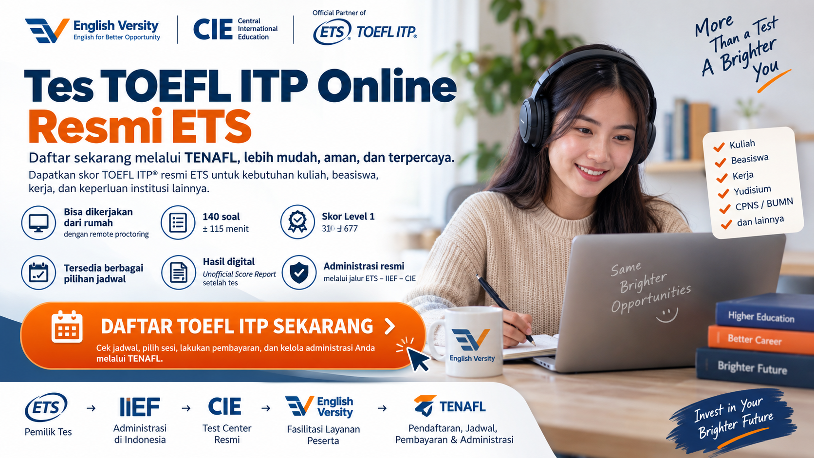Tes TOEFL ITP Online 100% (Official ETS)