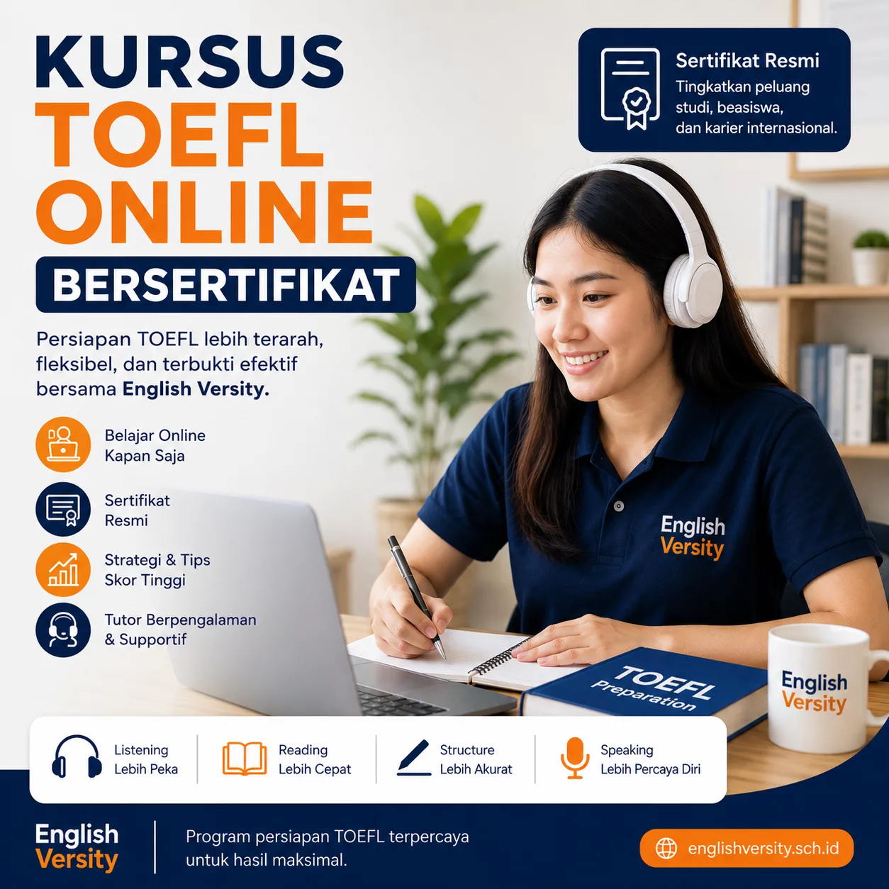 Kursus TOEFL Online Bersertifikat yang Tepat untuk Skor